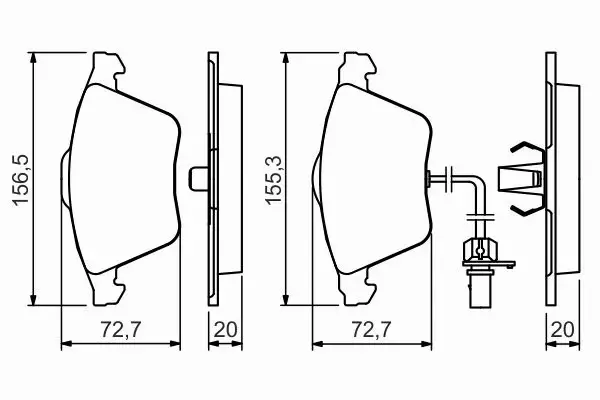 BOSCH KLOCKI HAMULCOWE PRZÓD 0 986 494 283 