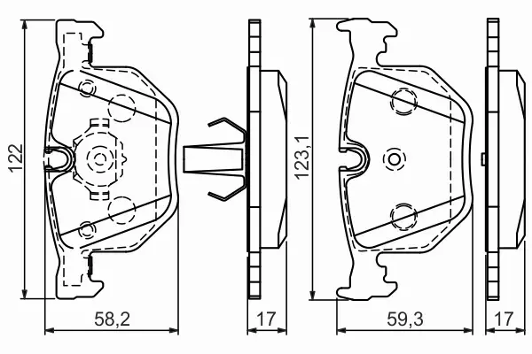 BOSCH Klocki tył BMW 7 E65 E66 730 735 740 