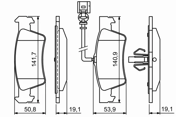 BOSCH KLOCKI HAMULCOWE TYŁ 0 986 494 309 