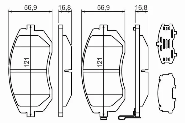 BOSCH KLOCKI HAMULCOWE PRZÓD 0 986 494 653 