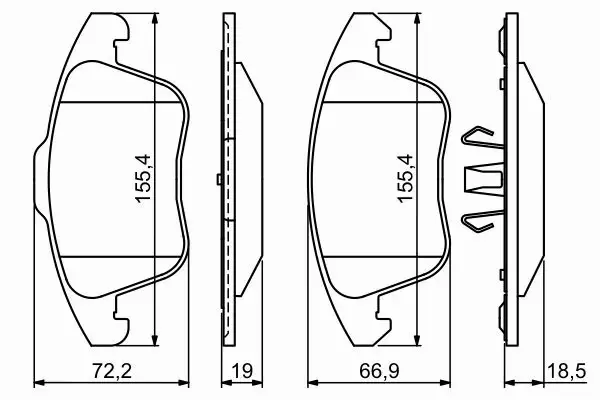 BOSCH TARCZE+KLOCKI P+T CITROEN C4 II DS4 302MM 