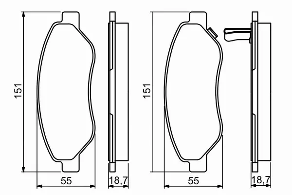 BOSCH KLOCKI HAMULCOWE PRZÓD 0 986 494 345 