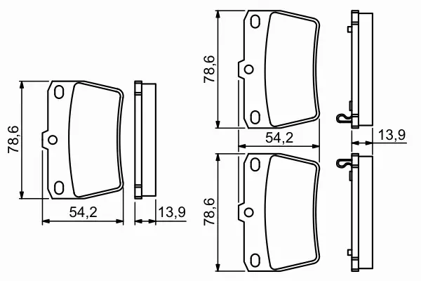 BOSCH KLOCKI HAMULCOWE TYŁ TOYOTA RAV 4 I II 