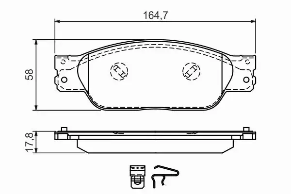 BOSCH KLOCKI HAMULCOWE PRZÓD 0 986 494 355 