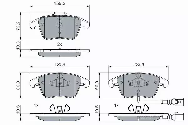 BOSCH TARCZE+KLOCKI PRZÓD+TYŁ VW SHARAN 7N 312MM 