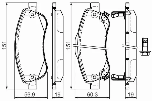 BOSCH KLOCKI HAMULCOWE PRZÓD 0 986 494 379 