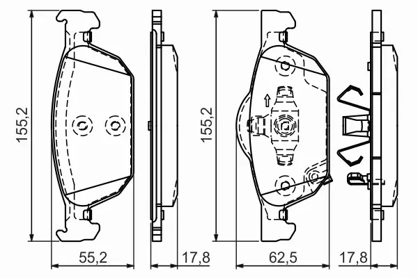 BOSCH KLOCKI HAMULCOWE PRZÓD 0 986 494 383 