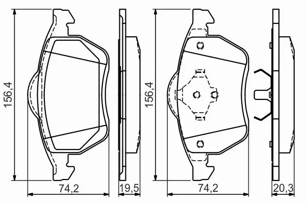 BOSCH KLOCKI HAMULCOWE PRZÓD 0 986 494 390 