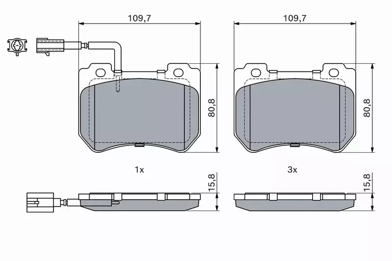 BOSCH KLOCKI HAMULCOWE PRZÓD 0 986 494 402 