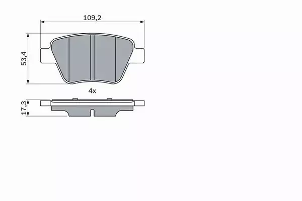 BOSCH KLOCKI HAMULCOWE TYŁ 0 986 494 416 