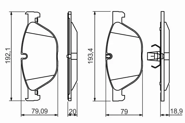 BOSCH KLOCKI HAMULCOWE PRZÓD 0 986 494 429 