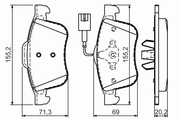 BOSCH KLOCKI HAMULCOWE PRZÓD 0 986 494 465 