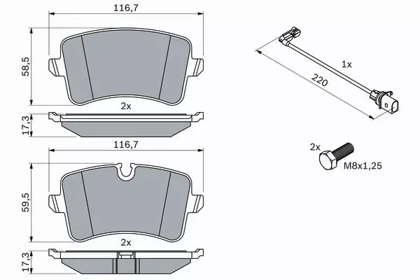 BOSCH TARCZE+KLOCKI TYŁ AUDI A6 C7 A7 300MM 