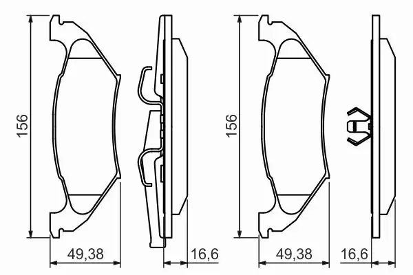 BOSCH KLOCKI HAMULCOWE TYŁ 0 986 494 495 