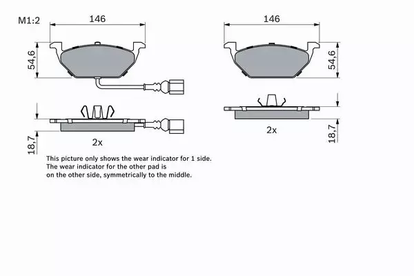 BOSCH TARCZE+KLOCKI PRZÓD AUDI A3 8P 280MM 