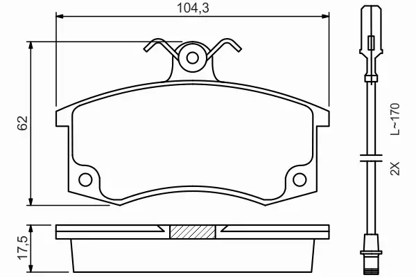 BOSCH KLOCKI HAMULCOWE PRZÓD 0 986 494 533 