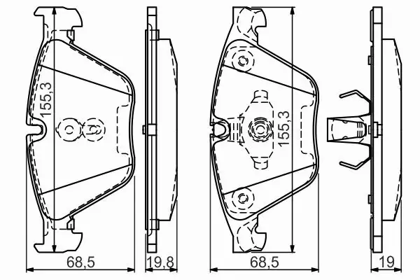 BOSCH KLOCKI HAMULCOWE PRZÓD 0 986 494 549 