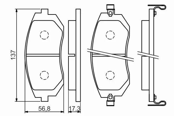 BOSCH KLOCKI HAMULCOWE PRZÓD 0 986 494 558 