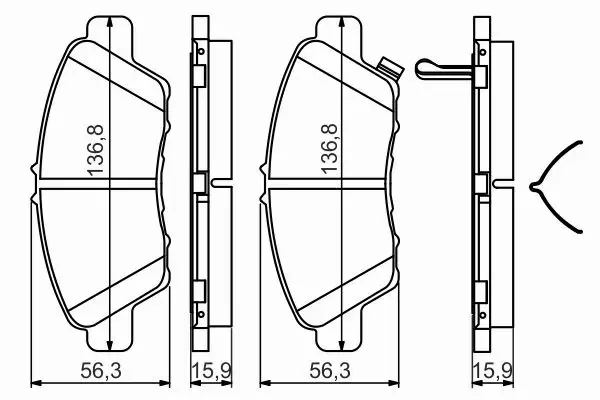 BOSCH KLOCKI HAMULCOWE PRZÓD 0 986 494 562 