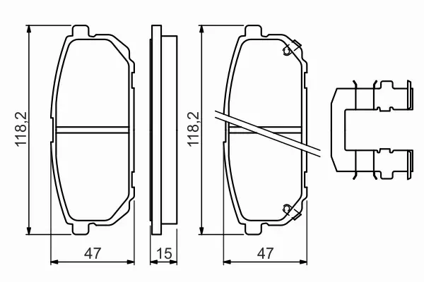 BOSCH KLOCKI HAMULCOWE TYŁ 0 986 494 590 