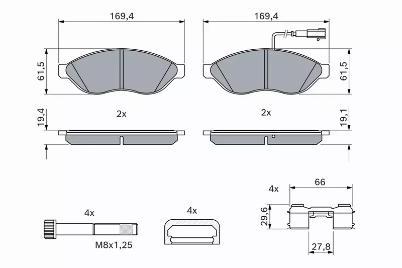 BOSCH KLOCKI HAMULCOWE PRZÓD 0 986 494 591 