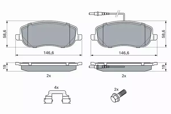 BOSCH KLOCKI HAMULCOWE PRZÓD 0 986 494 615 