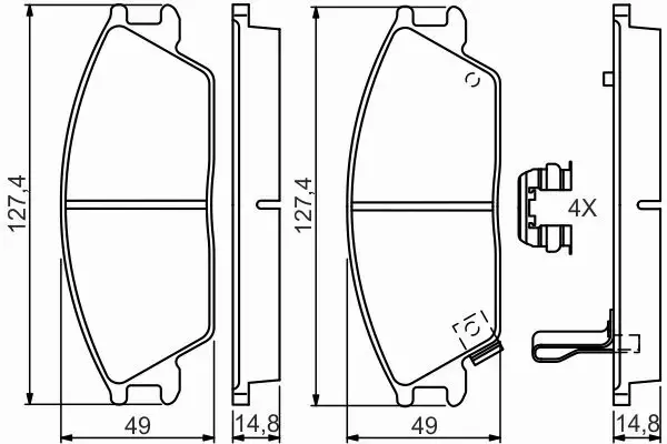 BOSCH KLOCKI HAMULCOWE PRZÓD 0 986 494 620 