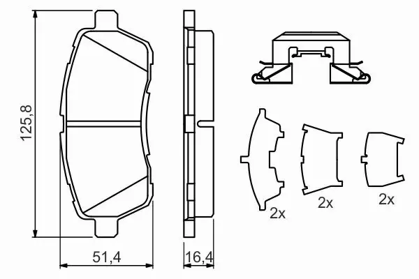 BOSCH TARCZE+KLOCKI PRZÓD FORD FIESTA VI 258MM 