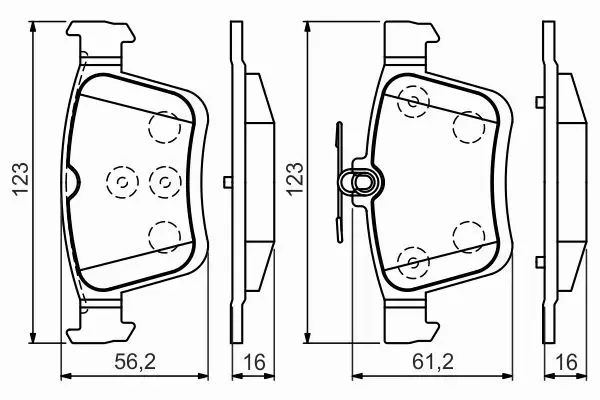 BOSCH TARCZE+KLOCKI TYŁ AUDI A3 8V Q2 GA TT FV 272MM 