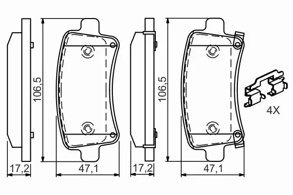 BOSCH KLOCKI HAMULCOWE TYŁ OPEL INSIGNIA A 17 