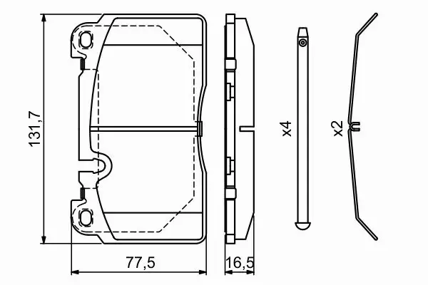 BOSCH KLOCKI HAMULCOWE PRZÓD 0 986 494 694 