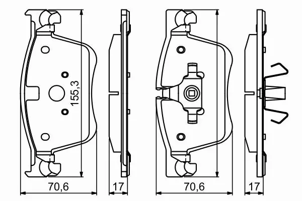 BOSCH KLOCKI HAMULCOWE PRZÓD 0 986 494 696 