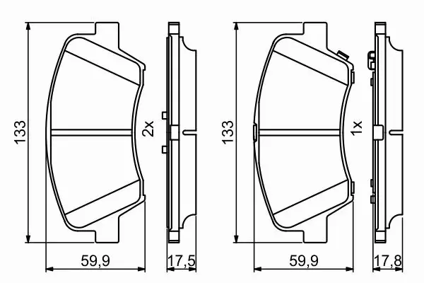 BOSCH KLOCKI HAMULCOWE PRZÓD 0 986 494 712 