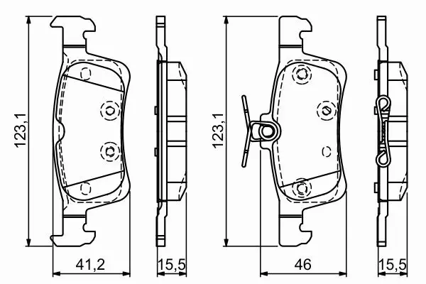 BOSCH KLOCKI HAMULCOWE TYŁ 0 986 494 715 