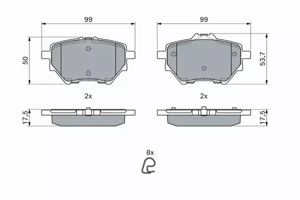 BOSCH TARCZE+KLOCKI T CITROEN C4 PICASSO II 268MM 