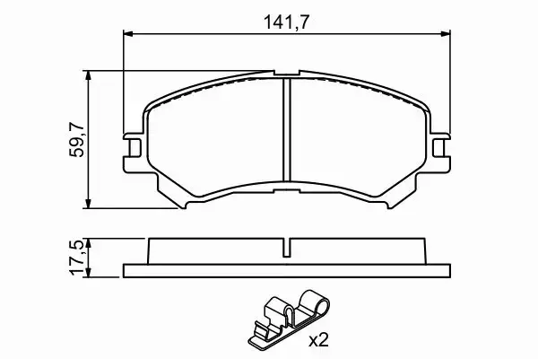 BOSCH KLOCKI HAMULCOWE PRZÓD 0 986 494 720 