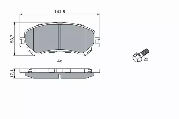 BOSCH KLOCKI HAMULCOWE PRZÓD 0 986 494 722 