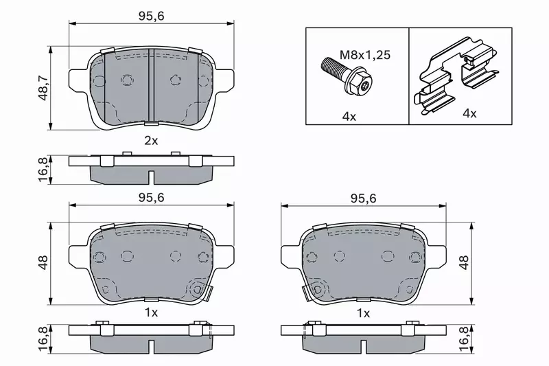 BOSCH KLOCKI HAMULCOWE TYŁ 0 986 494 747 