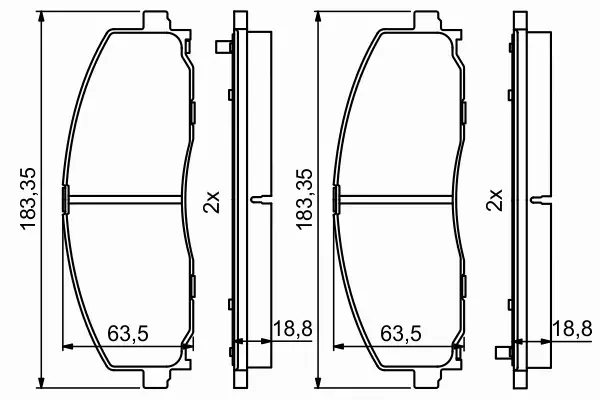 BOSCH KLOCKI HAMULCOWE PRZÓD 0 986 494 769 