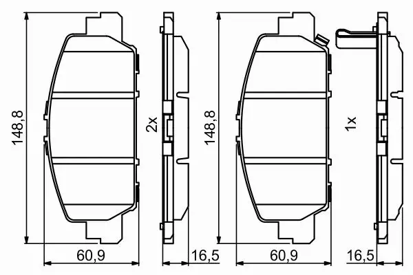 BOSCH KLOCKI HAMULCOWE PRZÓD 0 986 494 773 