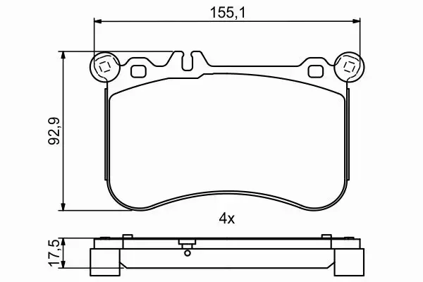 BOSCH KLOCKI HAMULCOWE PRZÓD 0 986 494 780 