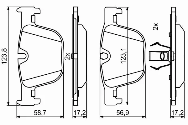 BOSCH KLOCKI HAMULCOWE TYŁ 0 986 494 786 