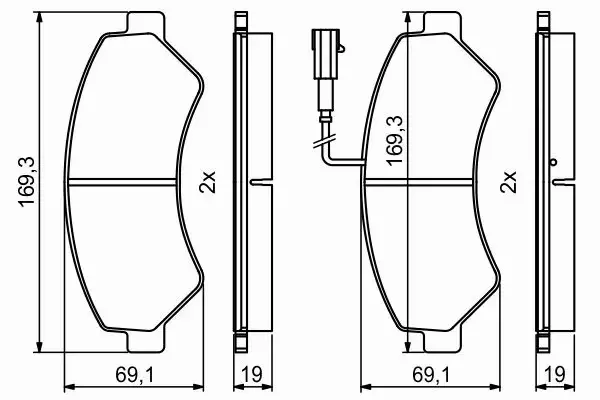 BOSCH KLOCKI HAMULCOWE PRZÓD 0 986 494 799 