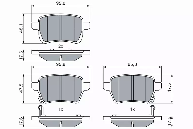 BOSCH KLOCKI HAMULCOWE TYŁ 0 986 494 802 