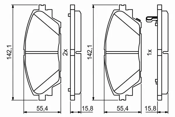 BOSCH KLOCKI HAMULCOWE PRZÓD 0 986 494 804 