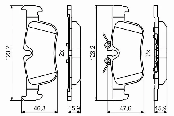 BOSCH KLOCKI HAMULCOWE TYŁ 0 986 494 812 