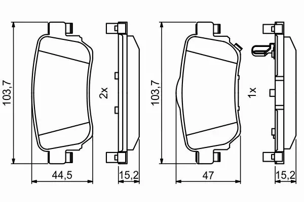 BOSCH KLOCKI HAMULCOWE TYŁ 0 986 494 816 