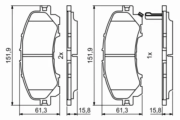 BOSCH KLOCKI HAMULCOWE PRZÓD 0 986 494 821 