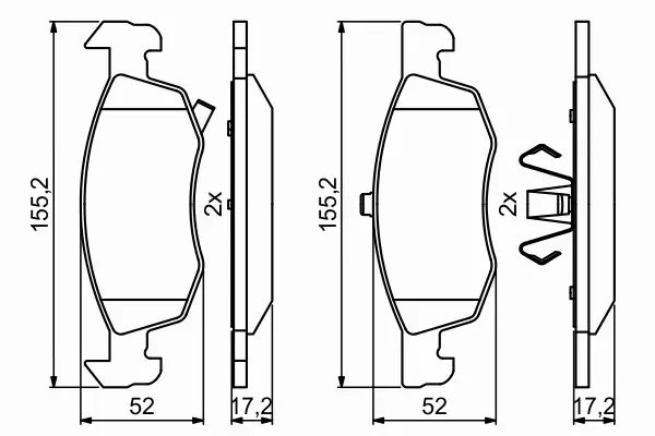 BOSCH KLOCKI HAMULCOWE PRZÓD 0 986 494 824 