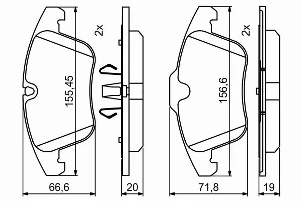 BOSCH KLOCKI HAMULCOWE PRZÓD 0 986 494 830 